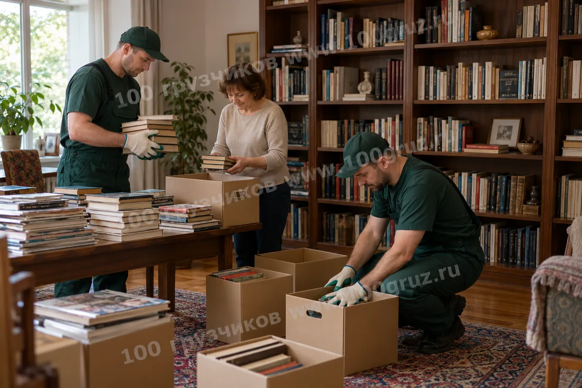 Сортировка ненужных книг и журналов перед передачей