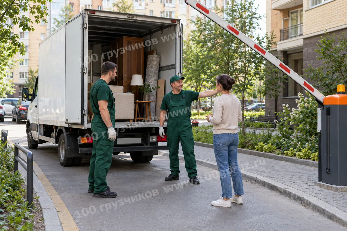 Согласование въезда грузовой машины через дворовой шлагбаум Согласование въезда грузовой машины через дворовой шлагбаум